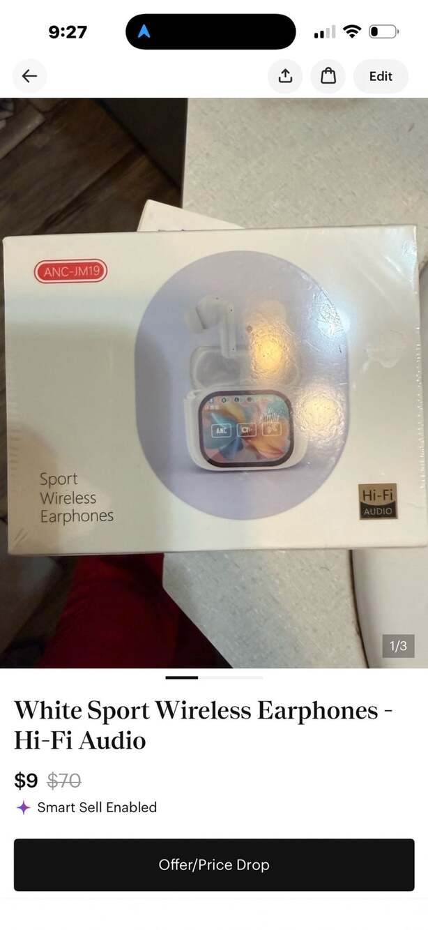 ANC-JM19 Sport Wireless Earphones with Hi-Fi Audio and Smart Touch Screen Chargi